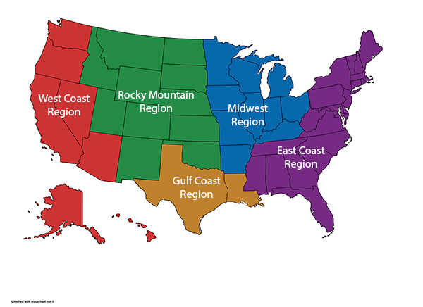 US distributor map